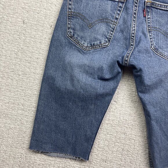 Levi’s 510 Cutoff Denim Shorts Men’s Size 28 Blue Distressed Jean Summer Casual - Picture 11 of 12